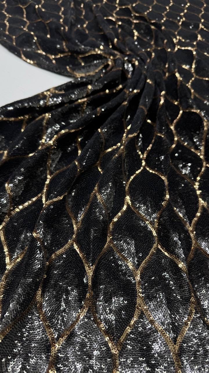 Пайетки на сетке