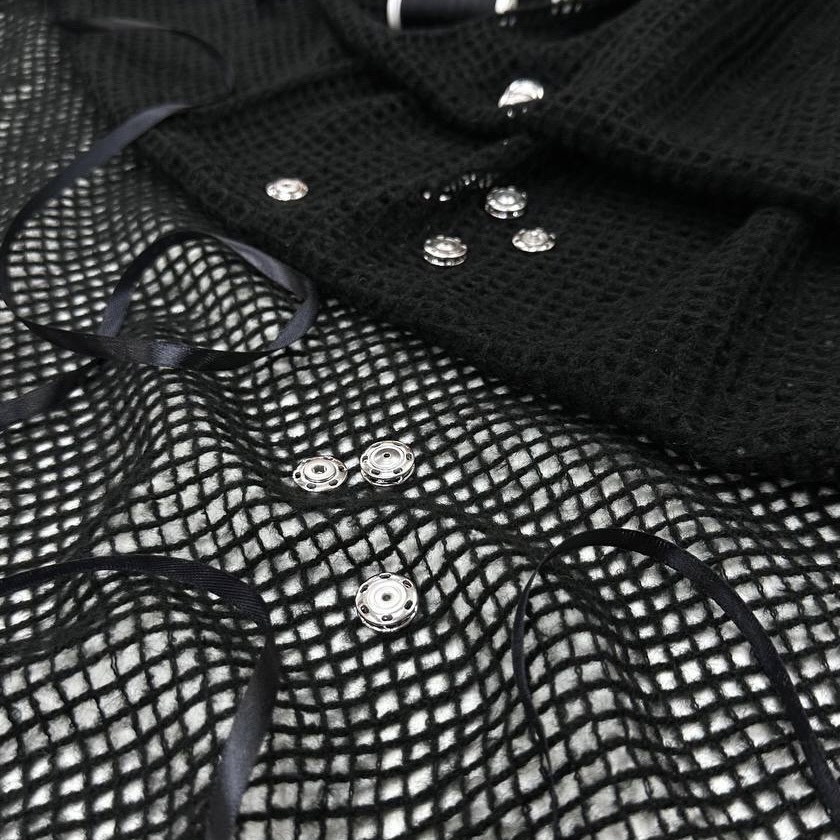 Вязаное полотно шерсть синтет. вол-но ш 140 см. Черное