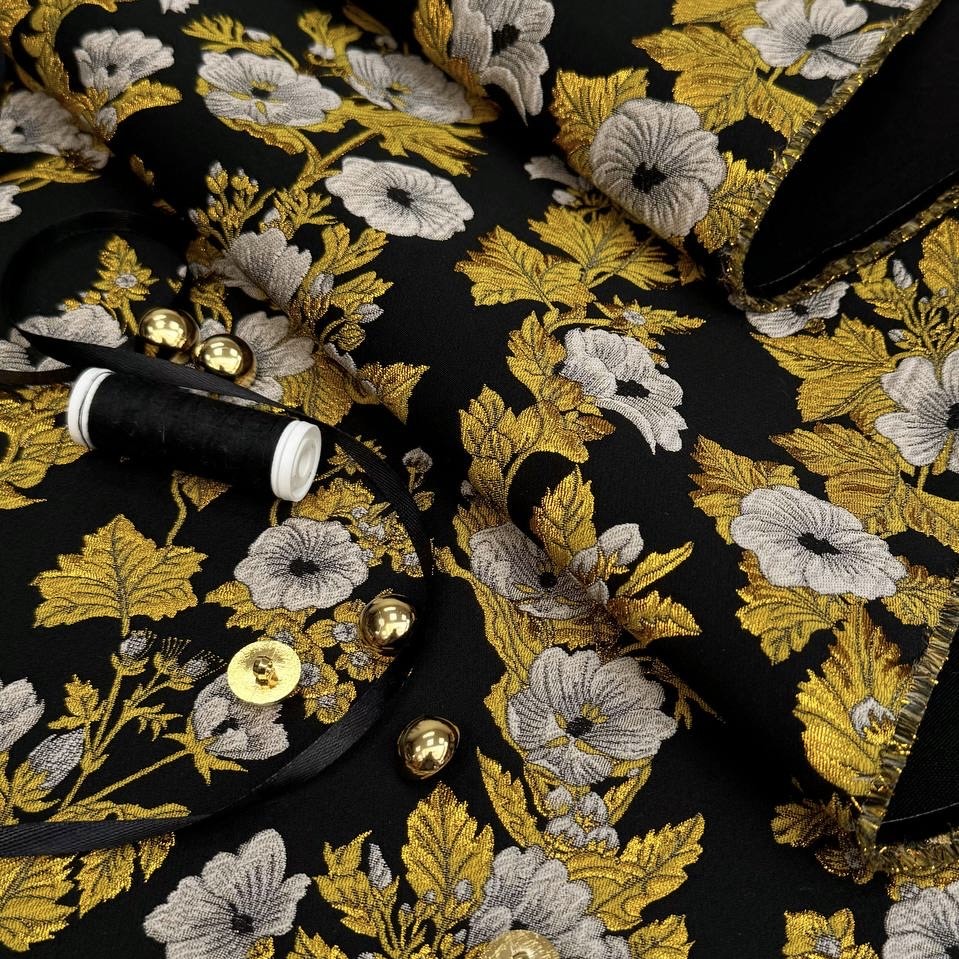 Жаккард дублированный хл/виск/син.вол