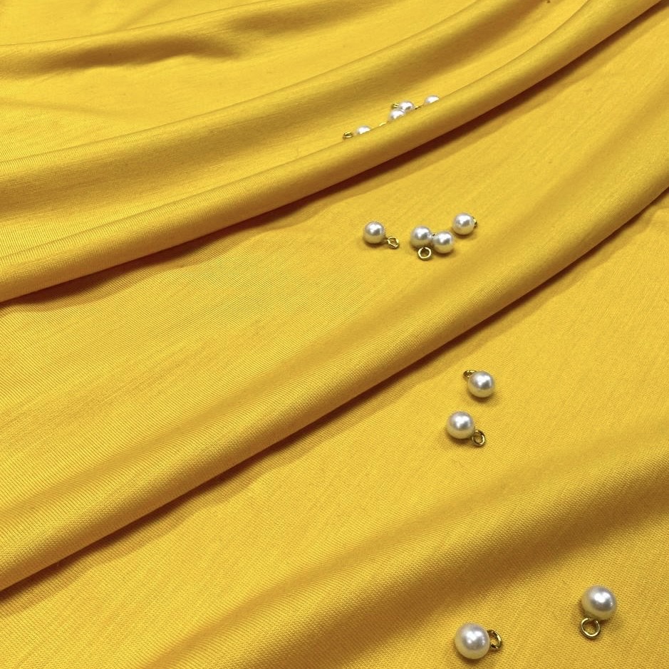 трикотажное полотно Дзелья жёлтое шерсть эластан шир 160 см